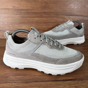 SOREL ONA 503 Gray Suede Platform Sneakers Women’s Size 9 Low Top Shoes